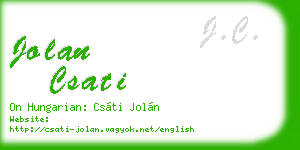 jolan csati business card